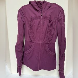 Lululemon dance studio jacket plum reversible size 6